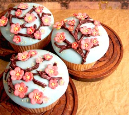 Japan Cherry Blossom Cupcakes