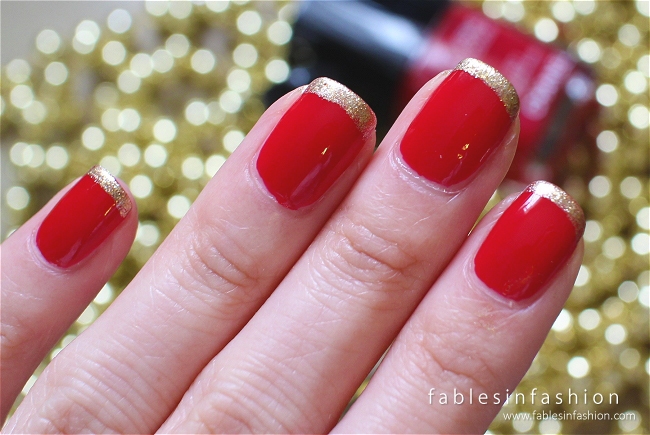 Golden Tip Manicure Nail Art