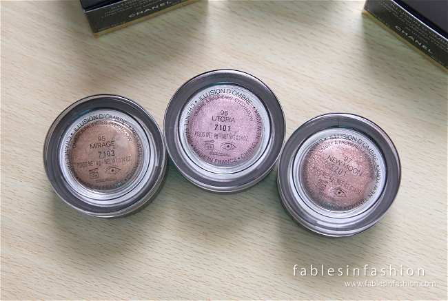 Chanel Illusion D'Ombre Long Wear Luminous Eyeshadow - Mirage, Utopia & New Moon