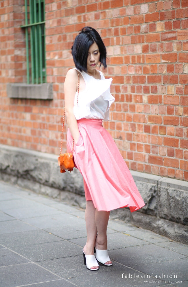 Cotton Coral Skirt Forever New