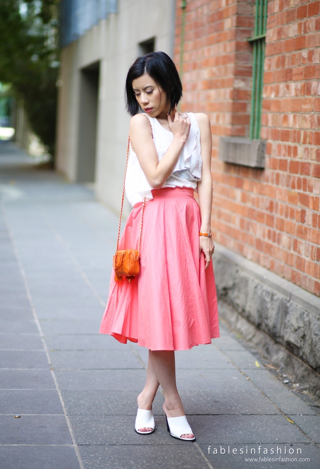 Cotton Coral Skirt Forever New